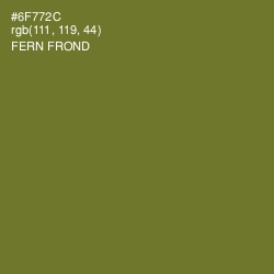 #6F772C - Fern Frond Color Image